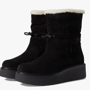 Vince Bellingham Black Shearling  Boot